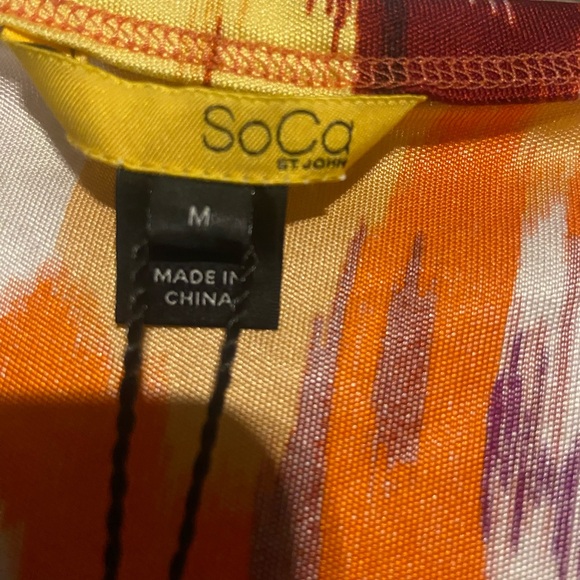 NWT Colorful SoCa by St. John blouse size medium and 100% silk - Picture 3 of 12